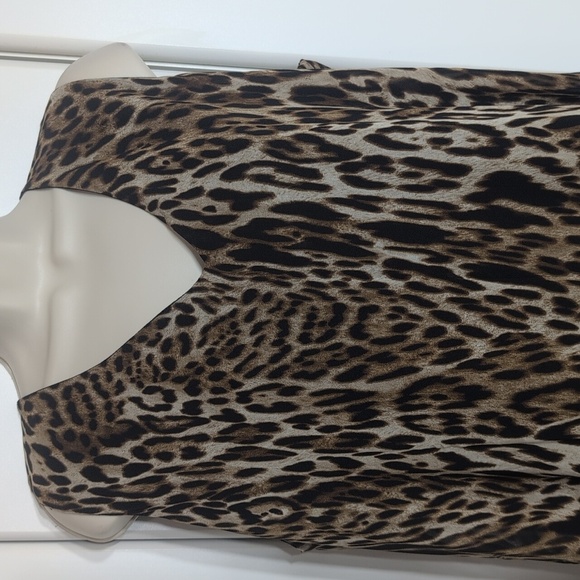 Zoe+Phoebe Leopard Print Sleeveless Dress Size XL NWT - Picture 1 of 8